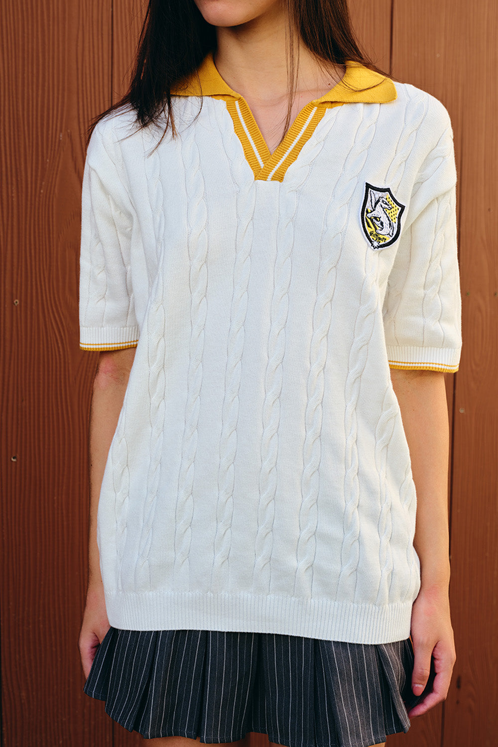 Hufflepuff Legacy Cable Knit Polo