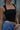 Jet Black Polyamide Square Neck Top - BonkersCorner