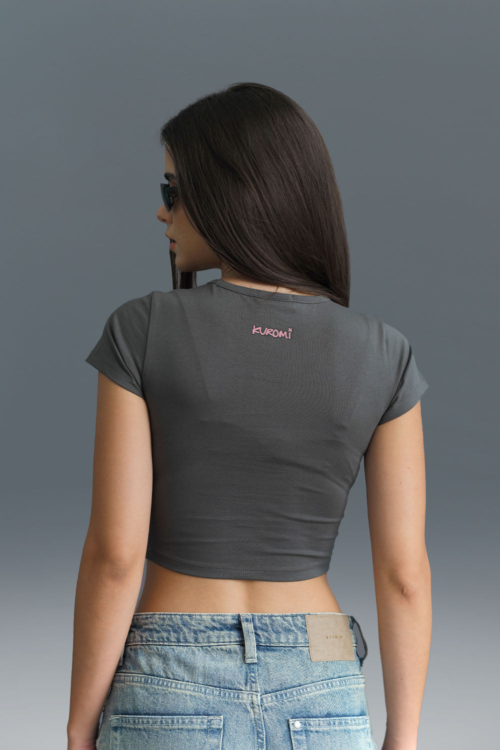 Kuromi Long Length Baby Tee - BonkersCorner