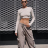 Light Beige Heavyweight Cargo Pants With Pockets - BonkersCorner