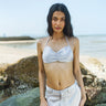 Light Grey Satin Backless Top - BonkersCorner