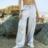 Light Grey Satin Utility Pants - BonkersCorner