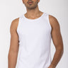 Men's White Ribbed Vest Tank - BonkersCorner