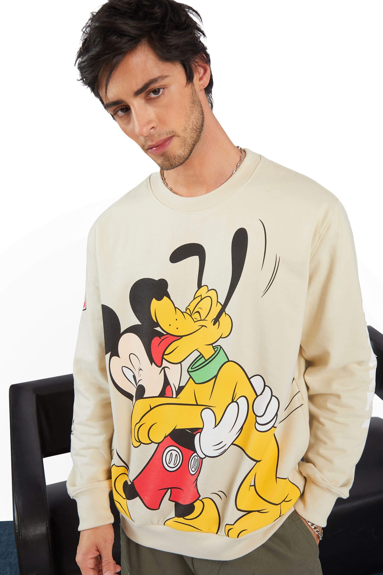 Mickey & Pluto Oversized Sweatshirt - BonkersCorner