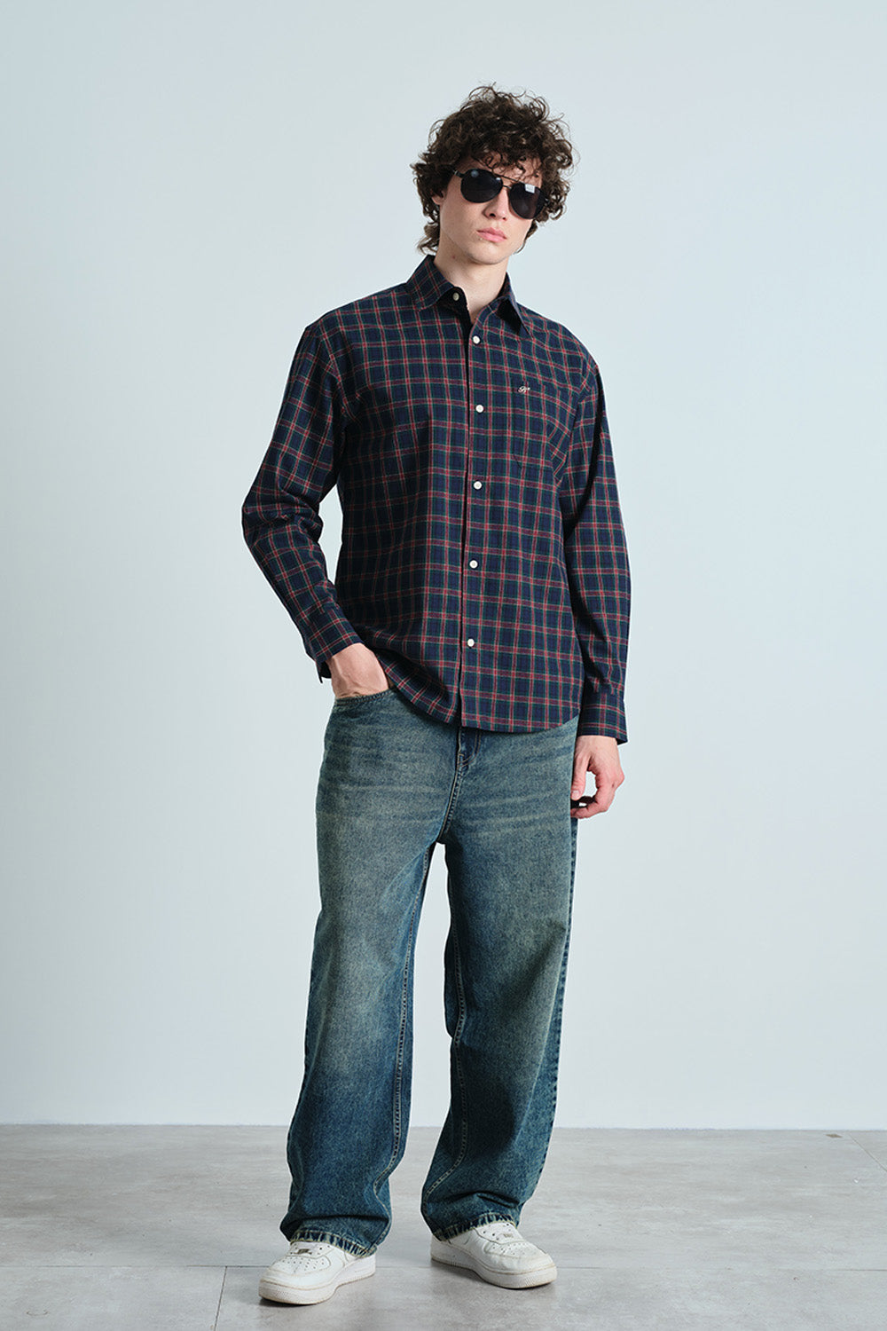 Midnight Green Check Shirt - BonkersCorner