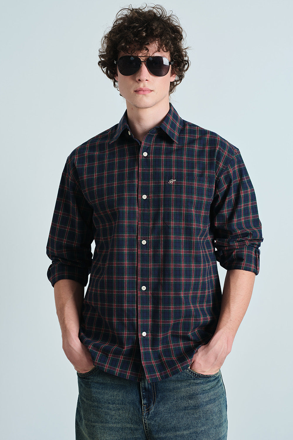 Midnight Green Check Shirt - BonkersCorner