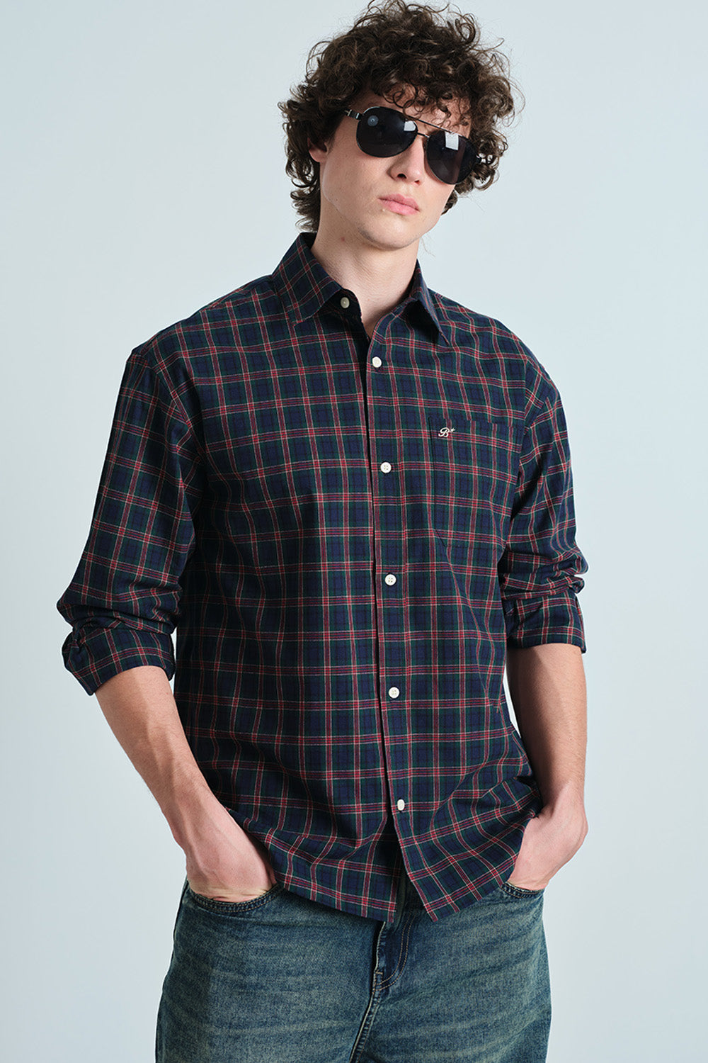 Midnight Green Check Shirt - BonkersCorner