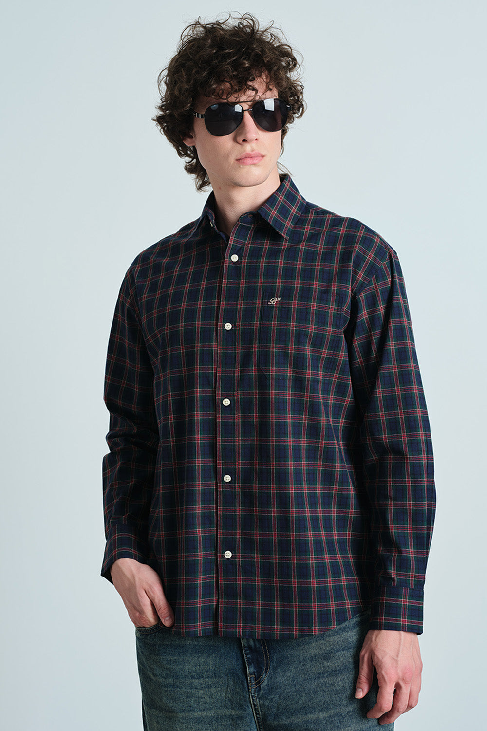 Midnight Green Check Shirt - BonkersCorner
