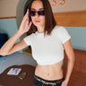 Milky White Ribbed Heavyweight Baby Tee - BonkersCorner