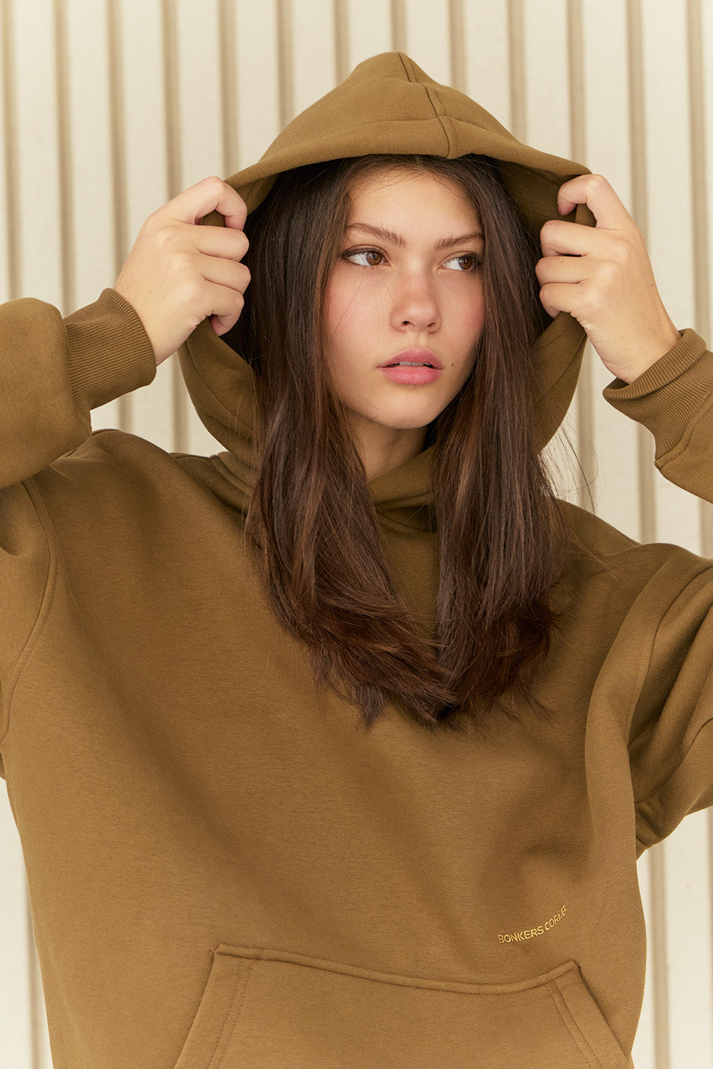 Mocha Wear A Hug Oversized Hoodie - BonkersCorner