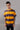 Musty Plum Striped Heavyweight Oversized T-Shirt - BonkersCorner