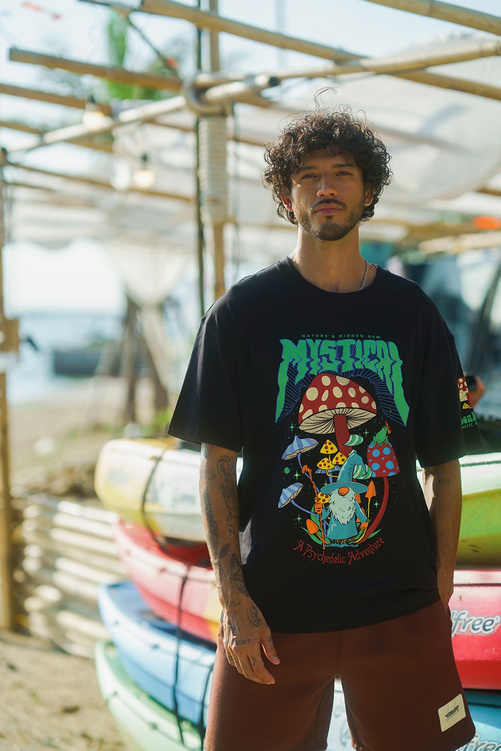 Mystical Mushroom Oversized T-shirt - BonkersCorner