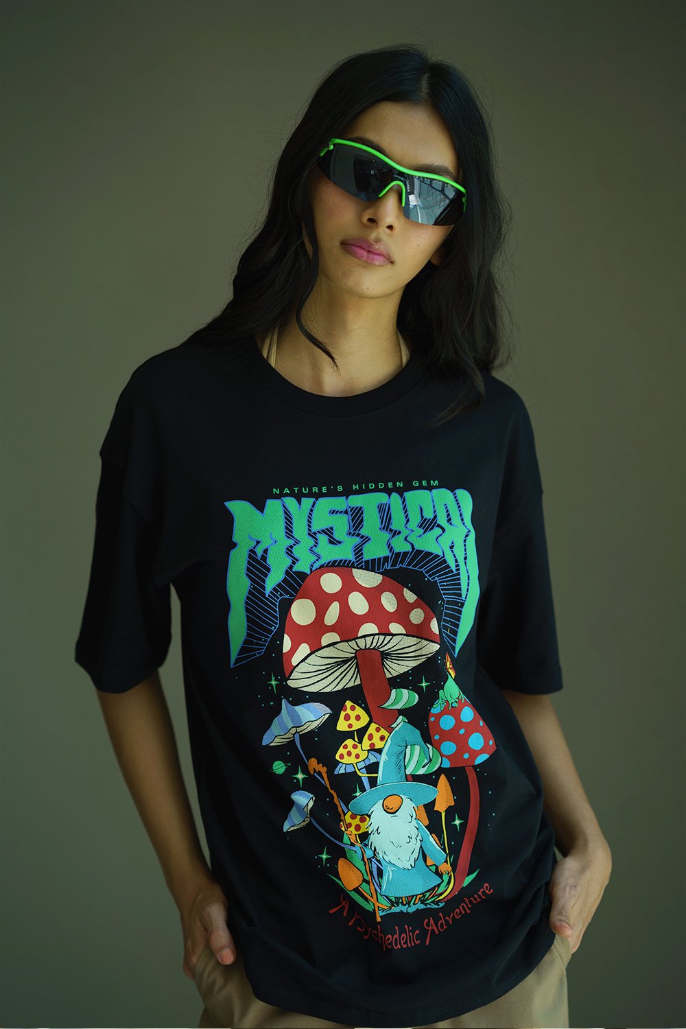 Mystical Mushroom Oversized T-shirt - BonkersCorner
