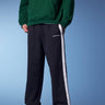 Navy Blue Sporty Straight Fit Pants - BonkersCorner