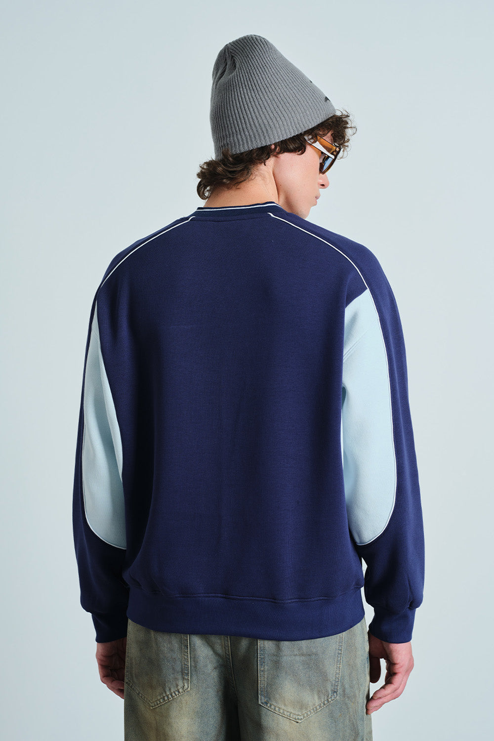 Navy 07 Varsity V-Neck Sweatshirt - BonkersCorner