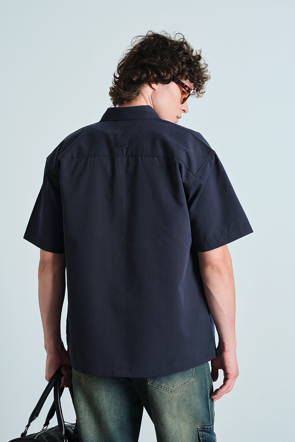 Navy Oversized Utility Shirt - BonkersCorner