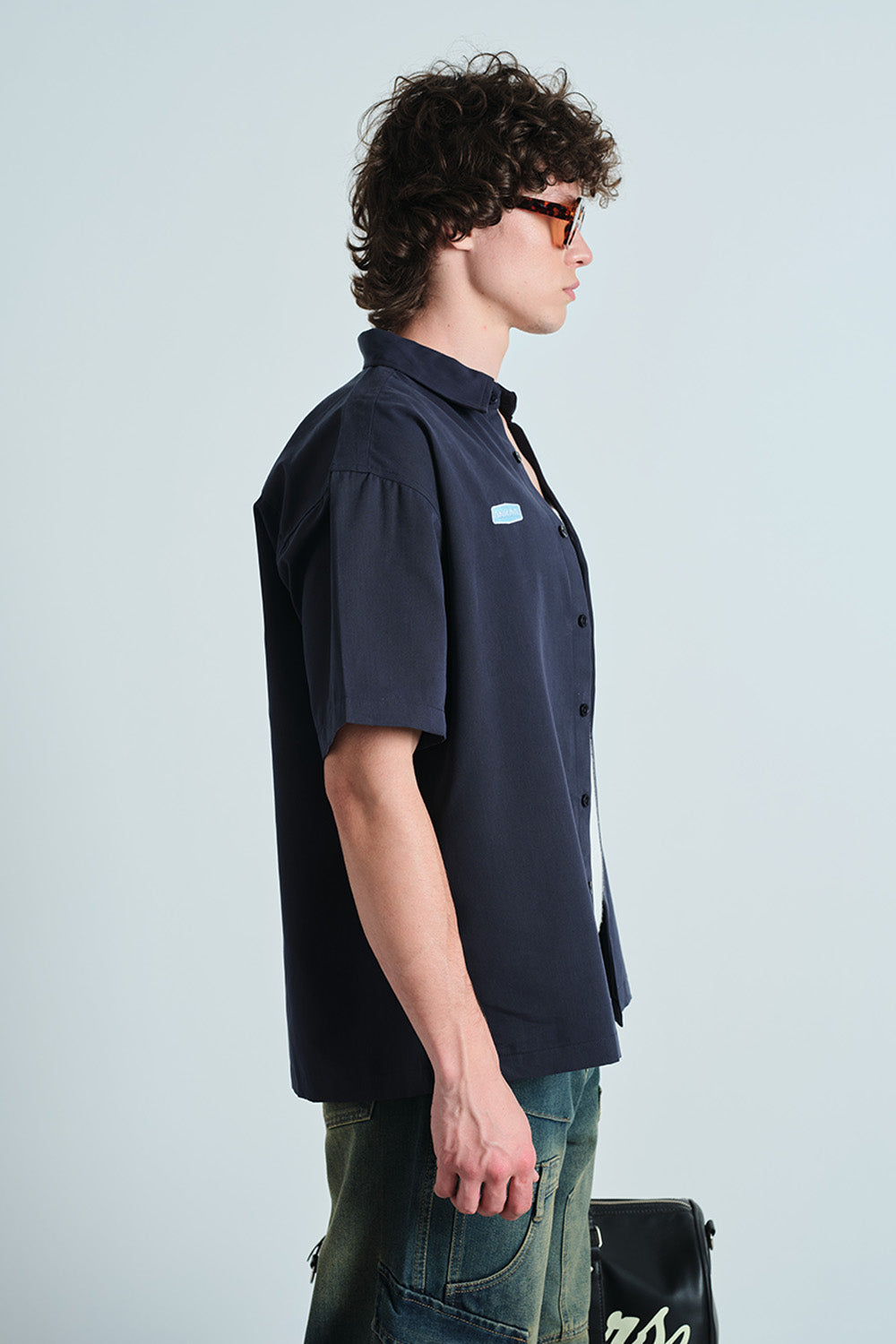 Navy Oversized Utility Shirt - BonkersCorner