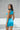 Ocean Blue Highneck Polyamide Backless Dress - BonkersCorner
