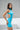 Ocean Blue Highneck Polyamide Backless Dress - BonkersCorner