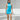 Ocean Blue Highneck Polyamide Backless Dress - BonkersCorner
