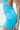 Ocean Blue Highneck Polyamide Backless Dress - BonkersCorner