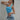 Ocean Blue Polyamide Square Neck Top - BonkersCorner