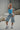 Ocean Blue Polyamide Square Neck Top - BonkersCorner