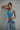 Ocean Blue Polyamide Square Neck Top - BonkersCorner
