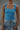Ocean Blue Polyamide Square Neck Top - BonkersCorner
