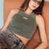 Olive Faded Signature Tank - BonkersCorner
