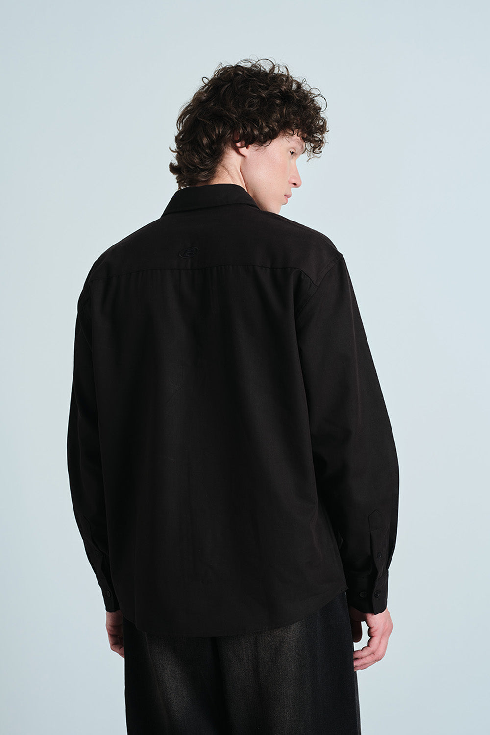 Oversized Classic Black Full Sleeve Shirt - BonkersCorner