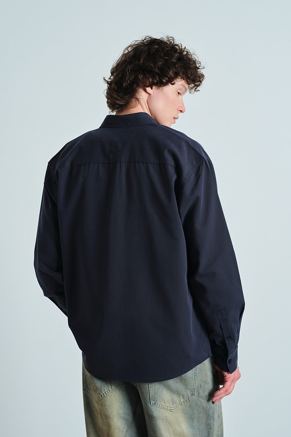 Oversized Classic Navy Full Sleeve Shirt - BonkersCorner