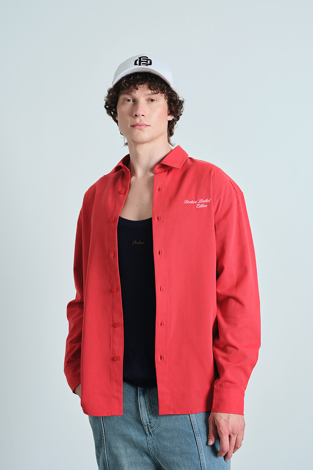 Oversized Classic Red Full Sleeve Shirt - BonkersCorner