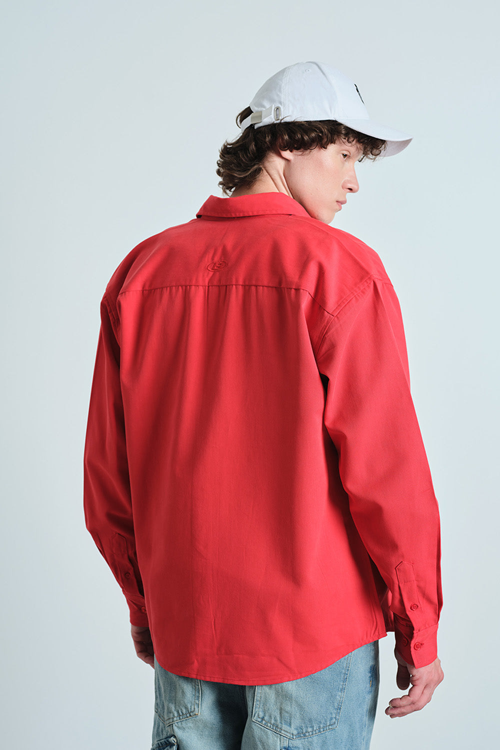Oversized Classic Red Full Sleeve Shirt - BonkersCorner