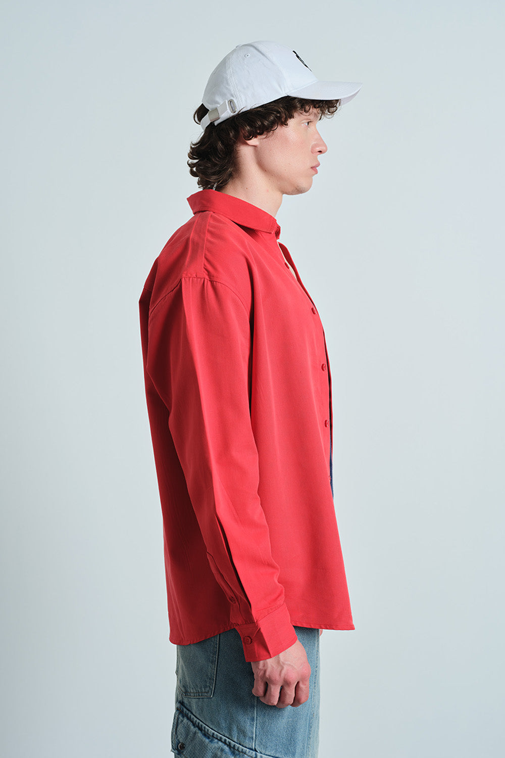 Oversized Classic Red Full Sleeve Shirt - BonkersCorner