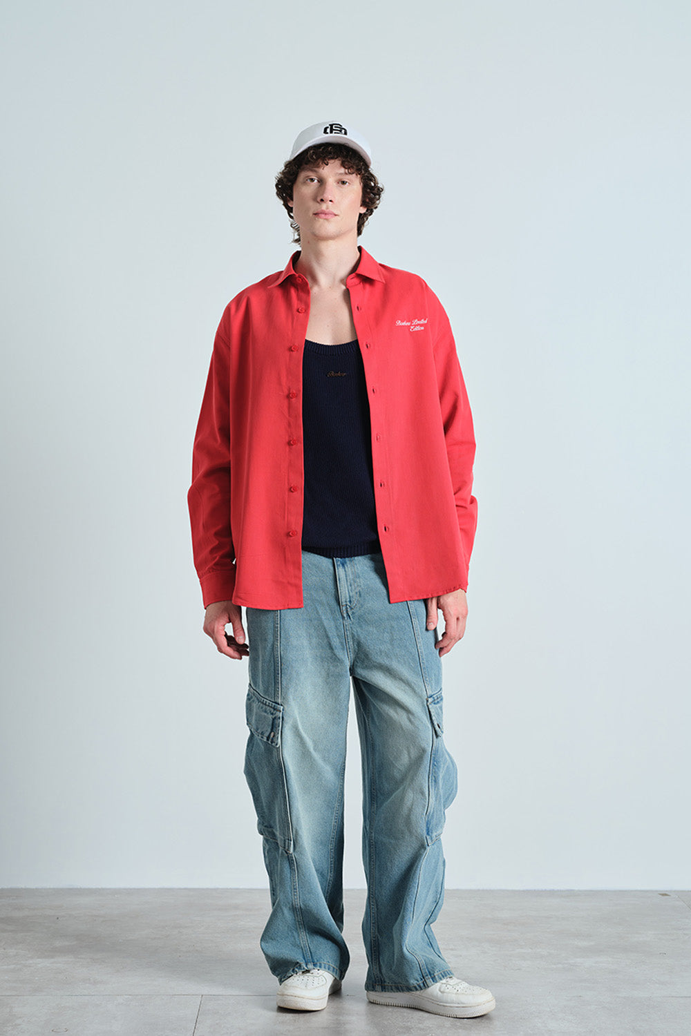 Oversized Classic Red Full Sleeve Shirt - BonkersCorner