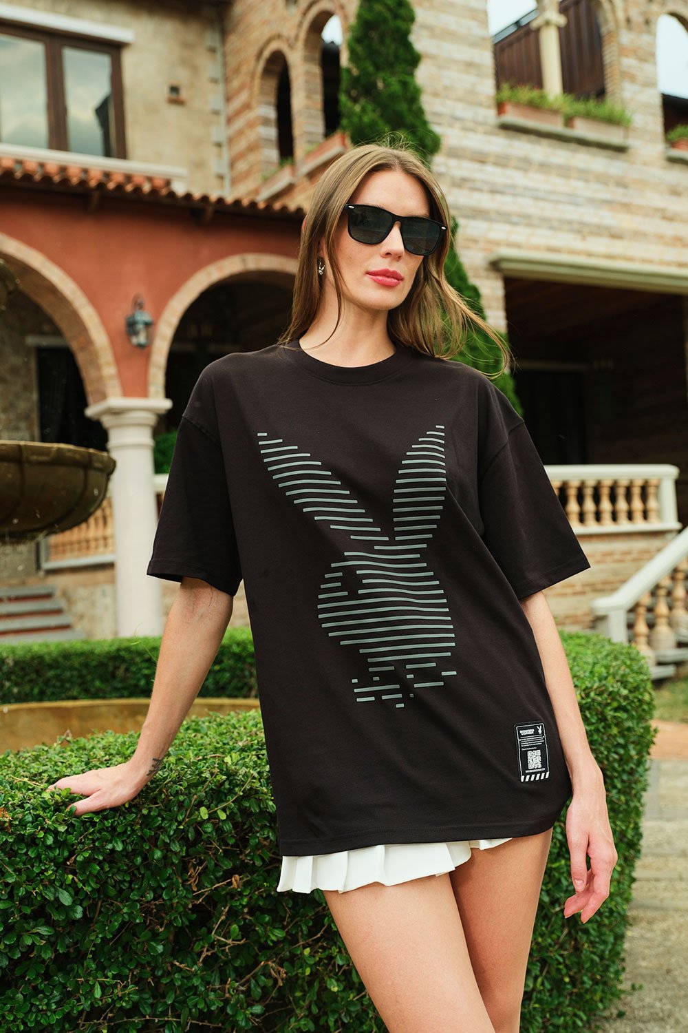 PlayBoy HD Print Oversized T-shirt - BonkersCorner