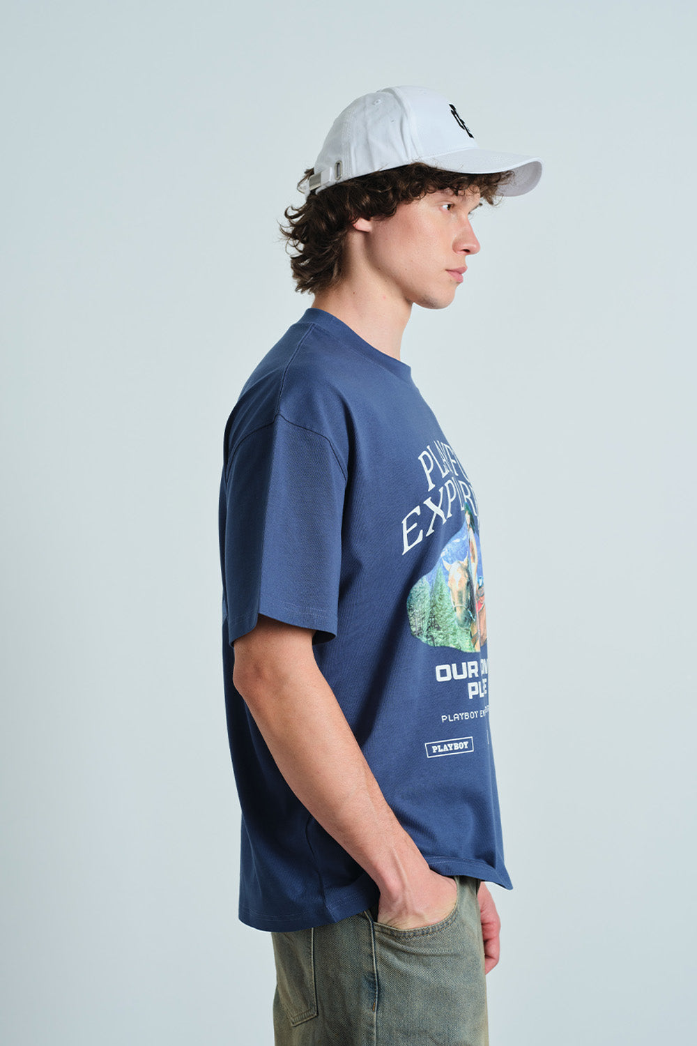 Playful Explorers Blue Oversized T-shirt