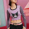 Purple Punk Kuromi Full Sleeved Top - BonkersCorner