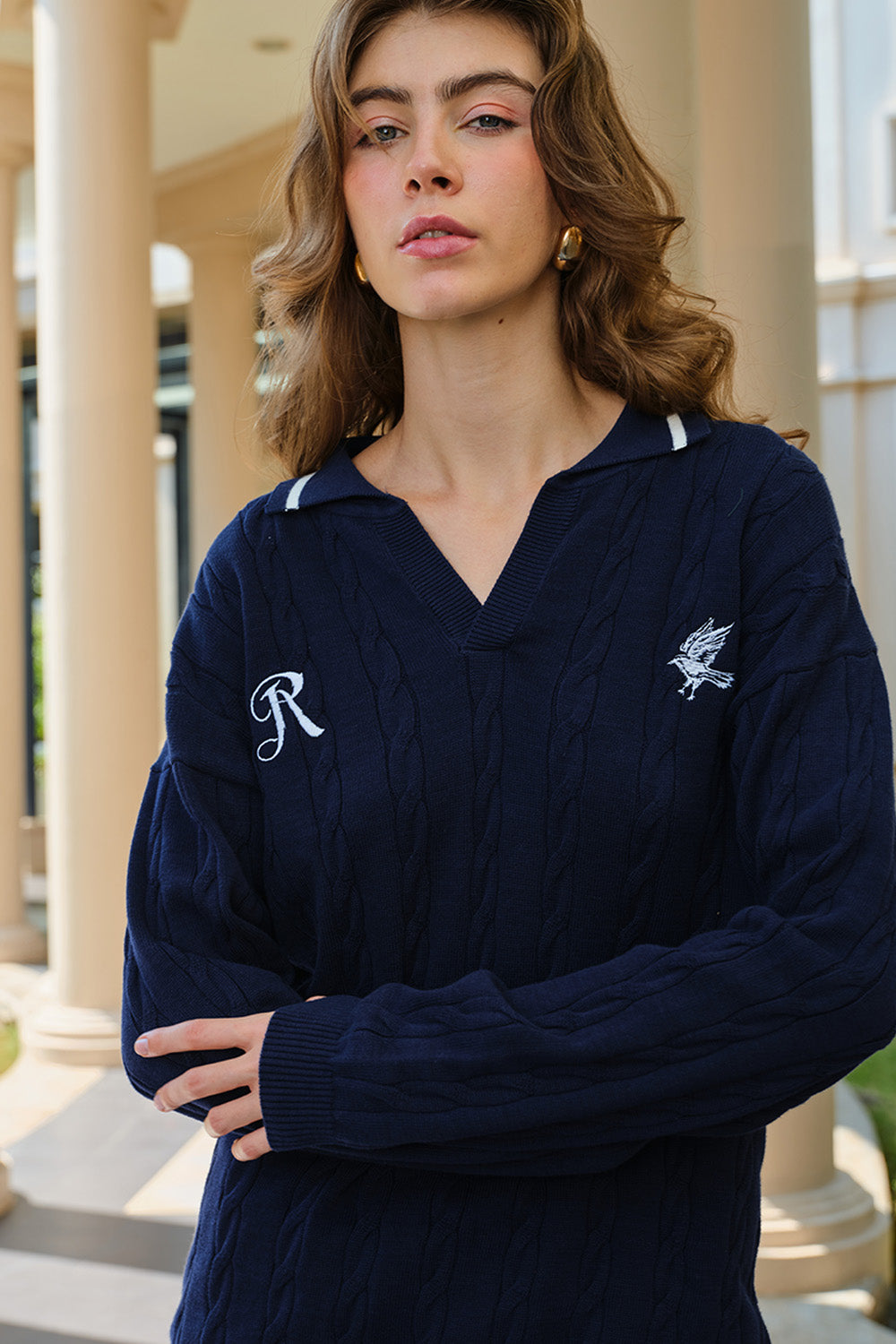 Ravenclaw Cable Knit Polo