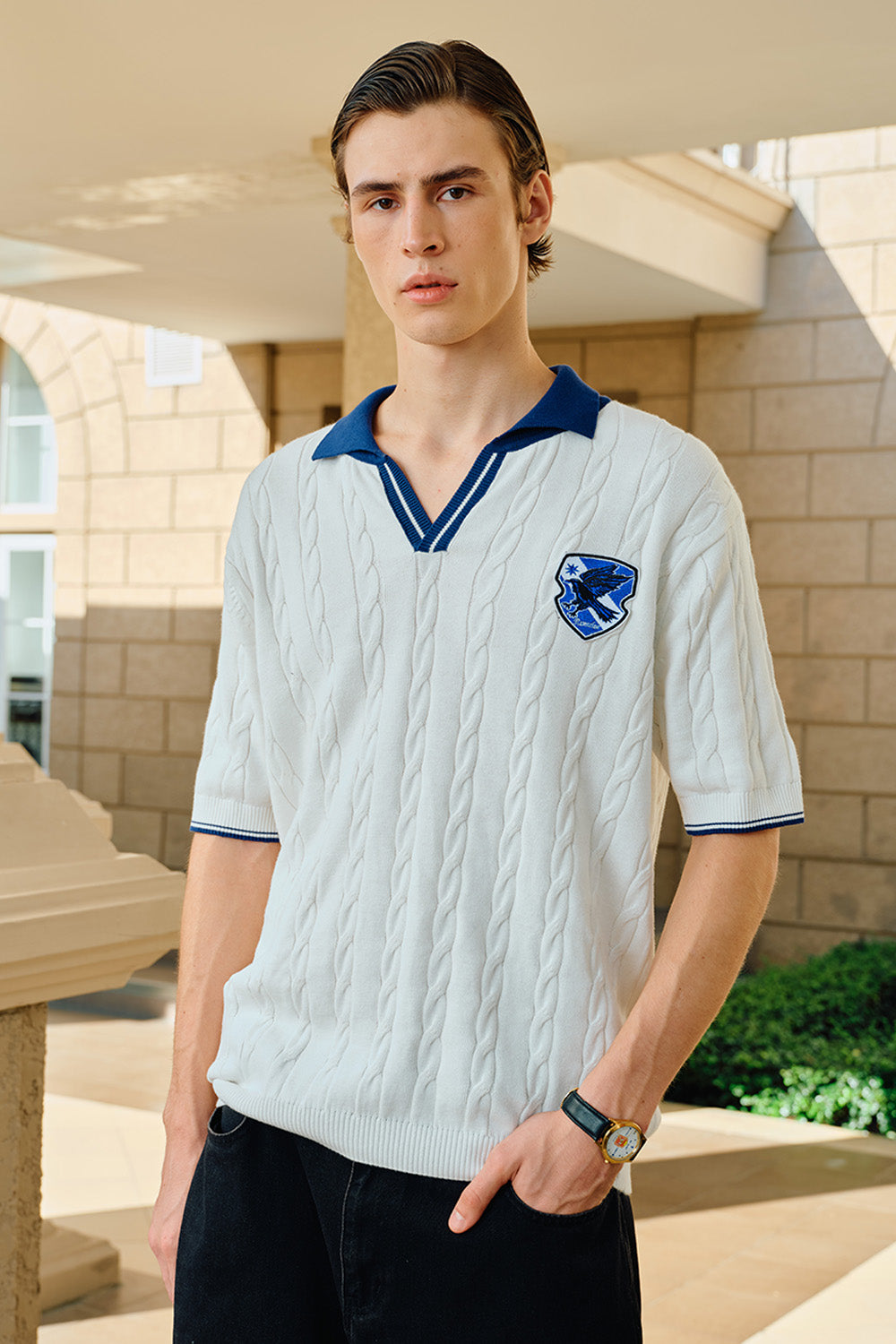 Ravenclaw Legacy Cable Knit Polo