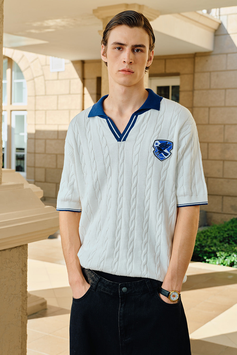 Ravenclaw Legacy Cable Knit Polo
