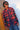 Red-Blue Checkered Oversized Shirt - BonkersCorner