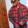 Red-Blue Checkered Oversized Shirt - BonkersCorner
