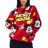 Red Mickey Mouse Oversized Sweatshirt - BonkersCorner