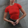 Red Polyamide Fitted T-Shirt - BonkersCorner
