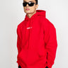 Red Signature Oversized Heavyweight Hoodie (Fleece) - BonkersCorner