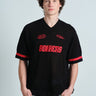 Retro Soccer Black Knit Jersey - BonkersCorner