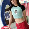 Ride The Curl Raglan Sleeve Baby Tee - BonkersCorner