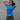 Royal Blue Polyamide Fitted T-Shirt - BonkersCorner